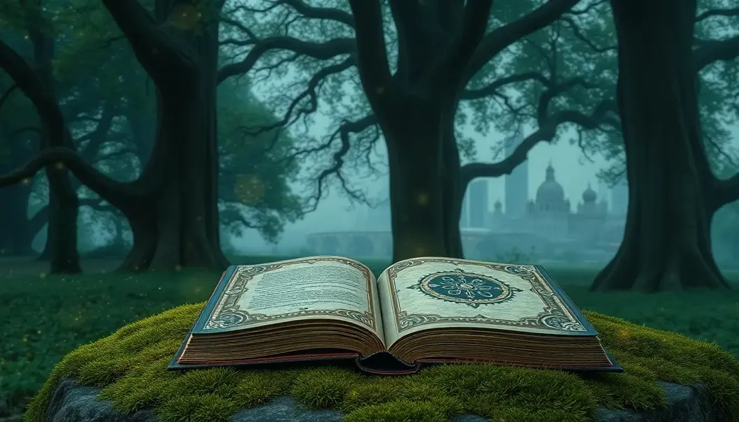 A Victorian library filled with revived classical literature.